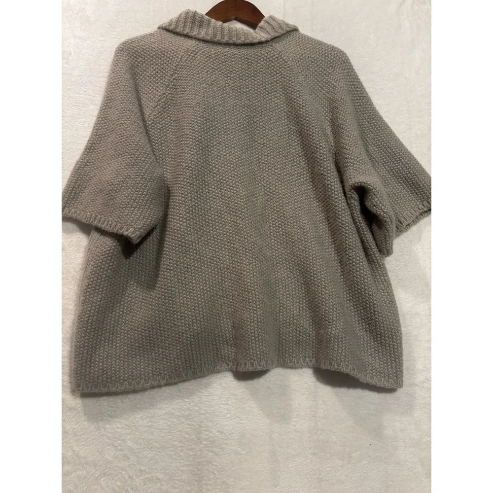 Chicos Womens Chunky Cardigan Sweater XL Gray‎ Wool Mohair Blend Size 3